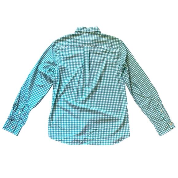 Vineyard Vines Men's Classic Fit Whale Green Gingham Button Down Shirt Size XS - Picture 2 of 5